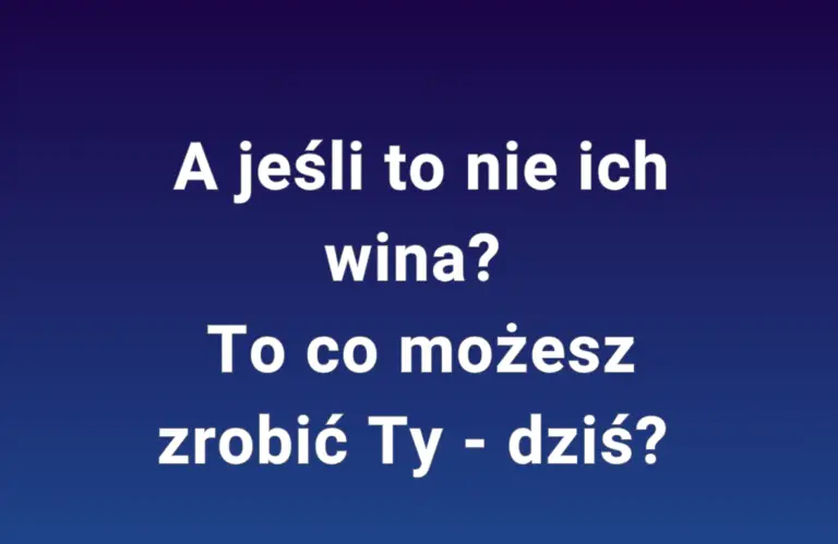 To nie oni, to ja ! Jak przestać czekać na zmianę innych i wziąć odpowiedzialność za swoje życie